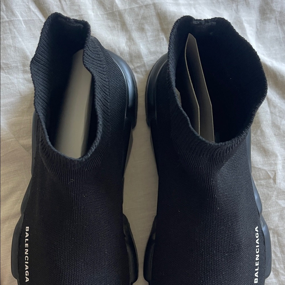 Balenciaga Men's Speed 2.0 Recycled Knit Sneaker in Black - Picture 5 of 7